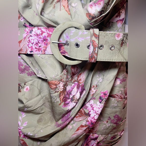 ASOS Floral Off Shoulder Ruched Dress US 10 (Fits US 8) - Picture 5 of 5